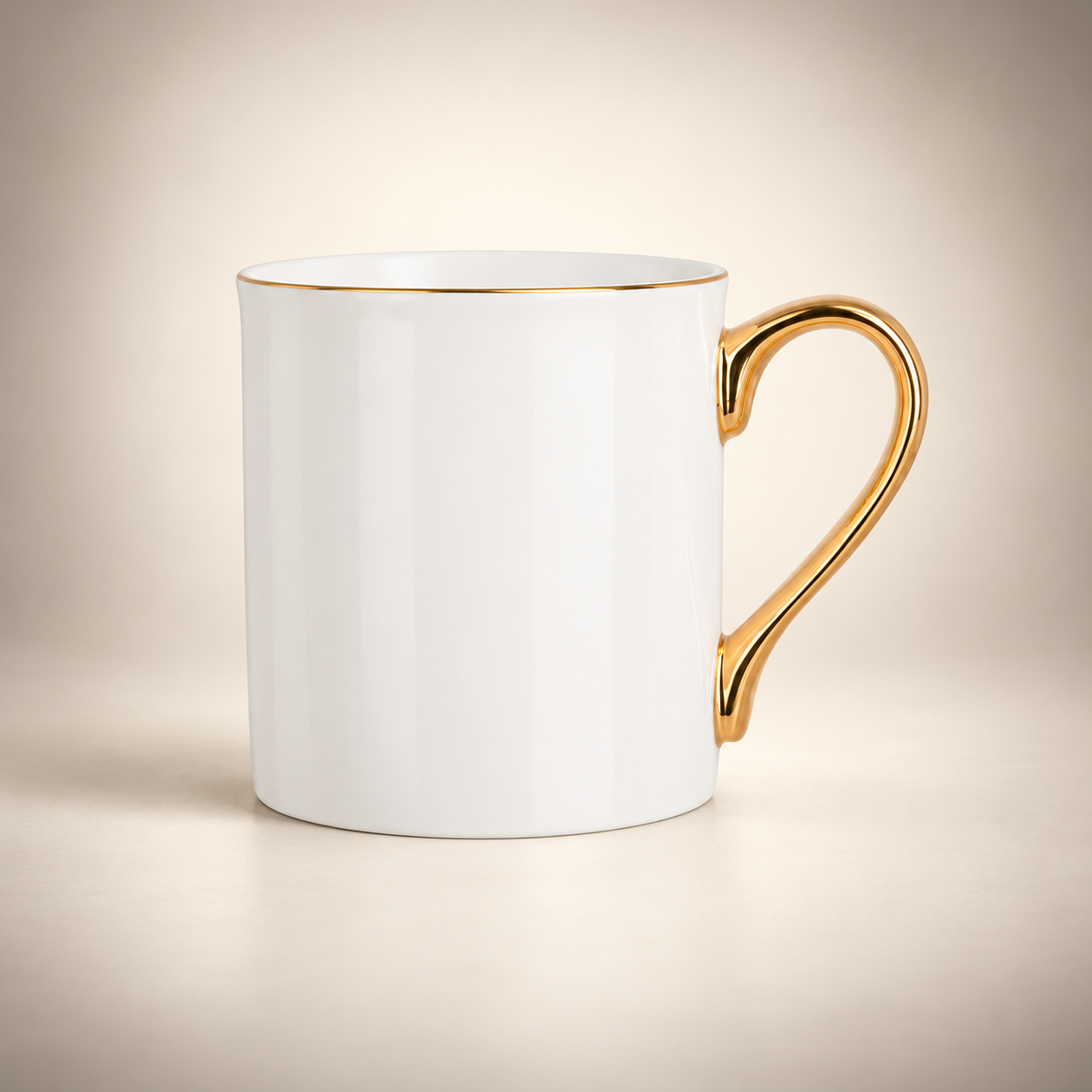 Personalized 11 oz Bone China Mug – Gold Rim & Handle